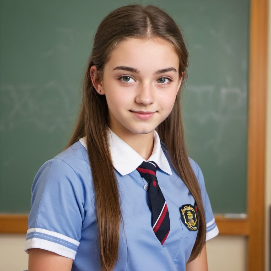 Girl in school uniform